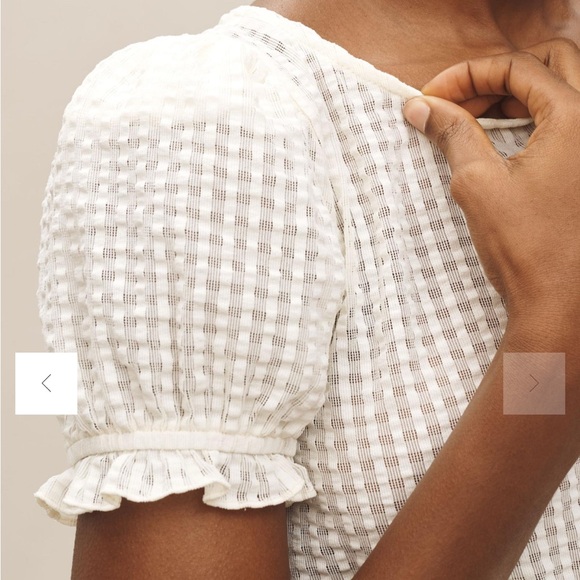 Maeve White Textured Blouse - Picture 4 of 11